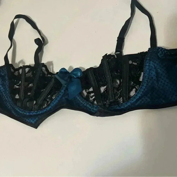 Shirley of Hollywood vintage inspired balconette lace  caged bralette 36 - Picture 3 of 7